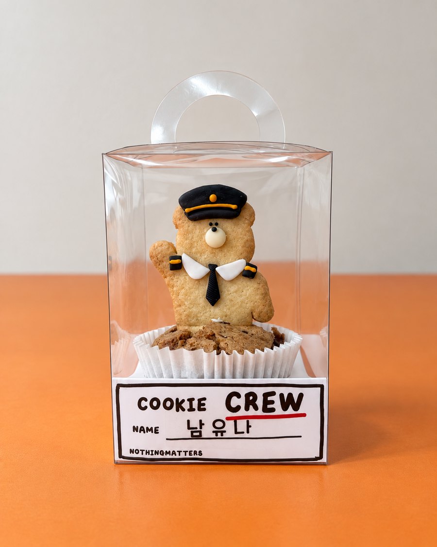기장 COOKIE CREW 투명 패키지