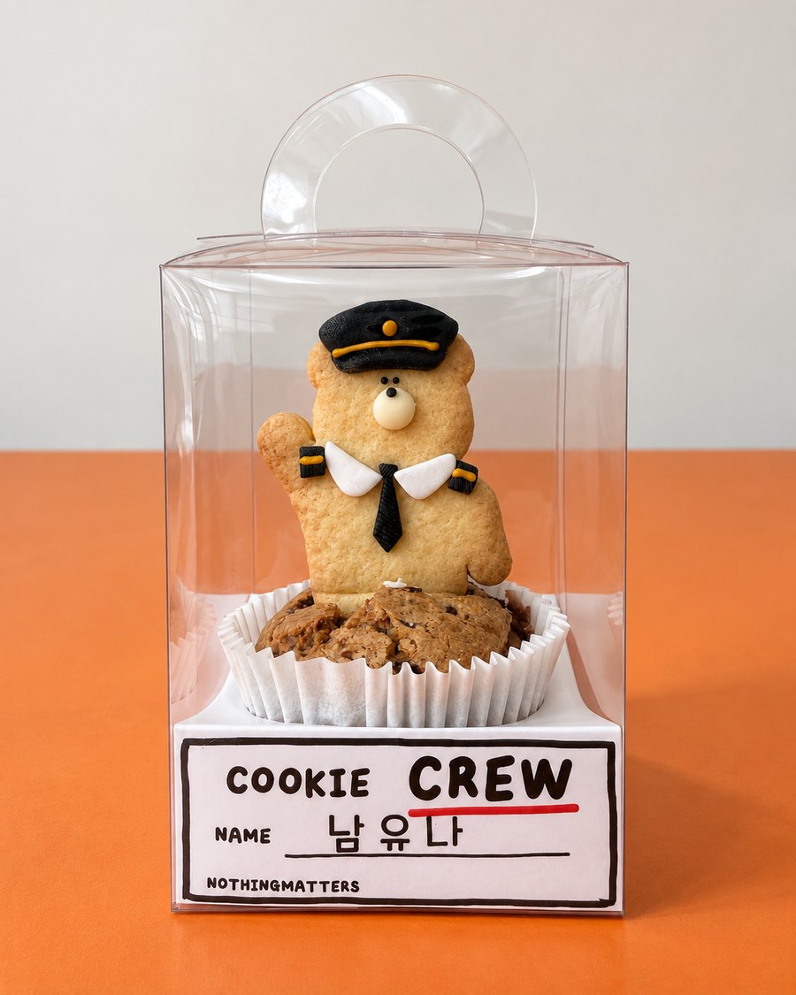 투명 패키지에 담긴 기장 COOKIE CREW